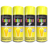 4X Paint Factory Sunshine Yellow Gloss Spray Paint 250ml Spray Paint